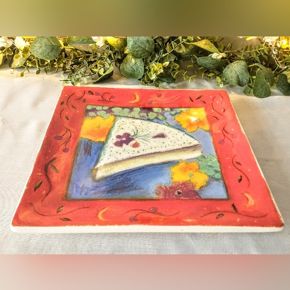 Provence Fromage by Certified International - Square Cheese Plate - Picture 5 of 8